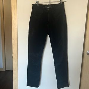 3x1 velvet kick crop pants